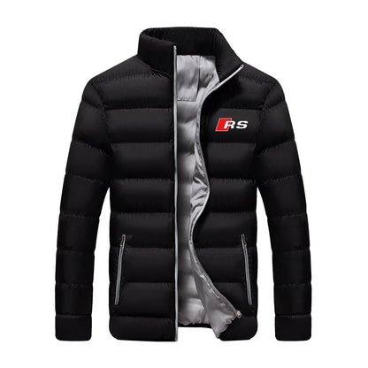 2026 Autumn Selling Audi-RS England style Print Solid Color Cotton Men Long Sleeve Popular Jacket Zip Comfortable Down Jacket