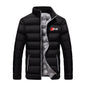 2026 Autumn Selling Audi-RS England style Print Solid Color Cotton Men Long Sleeve Popular Jacket Zip Comfortable Down Jacket
