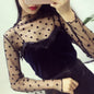 Women Daisy Print Lace Sheer Tops Sexy Tees Long Sleeve Thin Mesh Shirts Fashion Ladies Top 2026 Summer Sunscreen Blouse