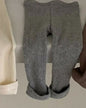 Baby Clothing 2025 Autumn Boys and Girls Simple Style Leggings Solid Color All Match Knitted Elastic Waist Casual Simple Pants