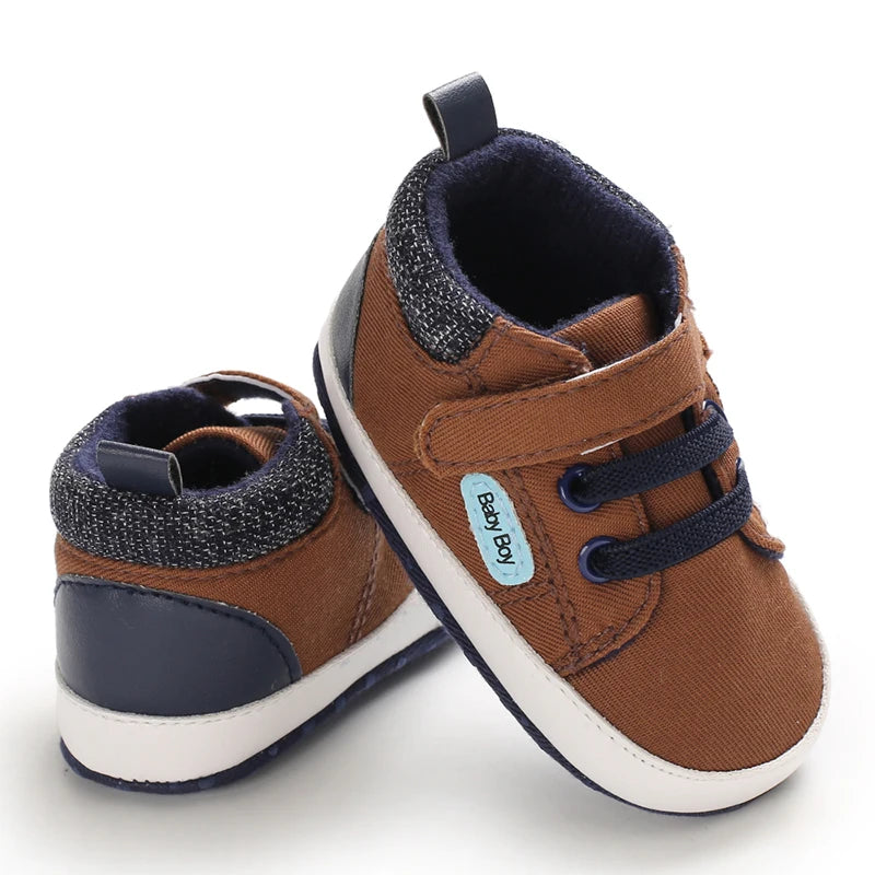 Hot Selling Baby Shoes Classic Soft Sole Shoes Newborn Casual Fashion Sports Shoes Infant Toddler  Solid Color Strips Crib Shoes