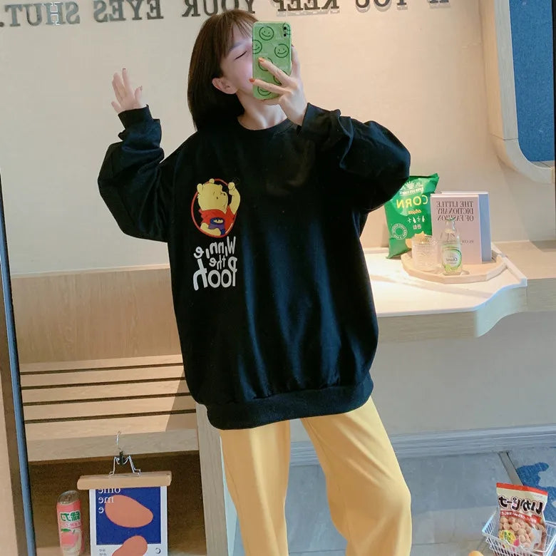 Women's Spring And Autumn Pajamas Two-Piece Set Of Students Long-Sleeved Pajamas New Fashion Casual Ladies Home wear Set