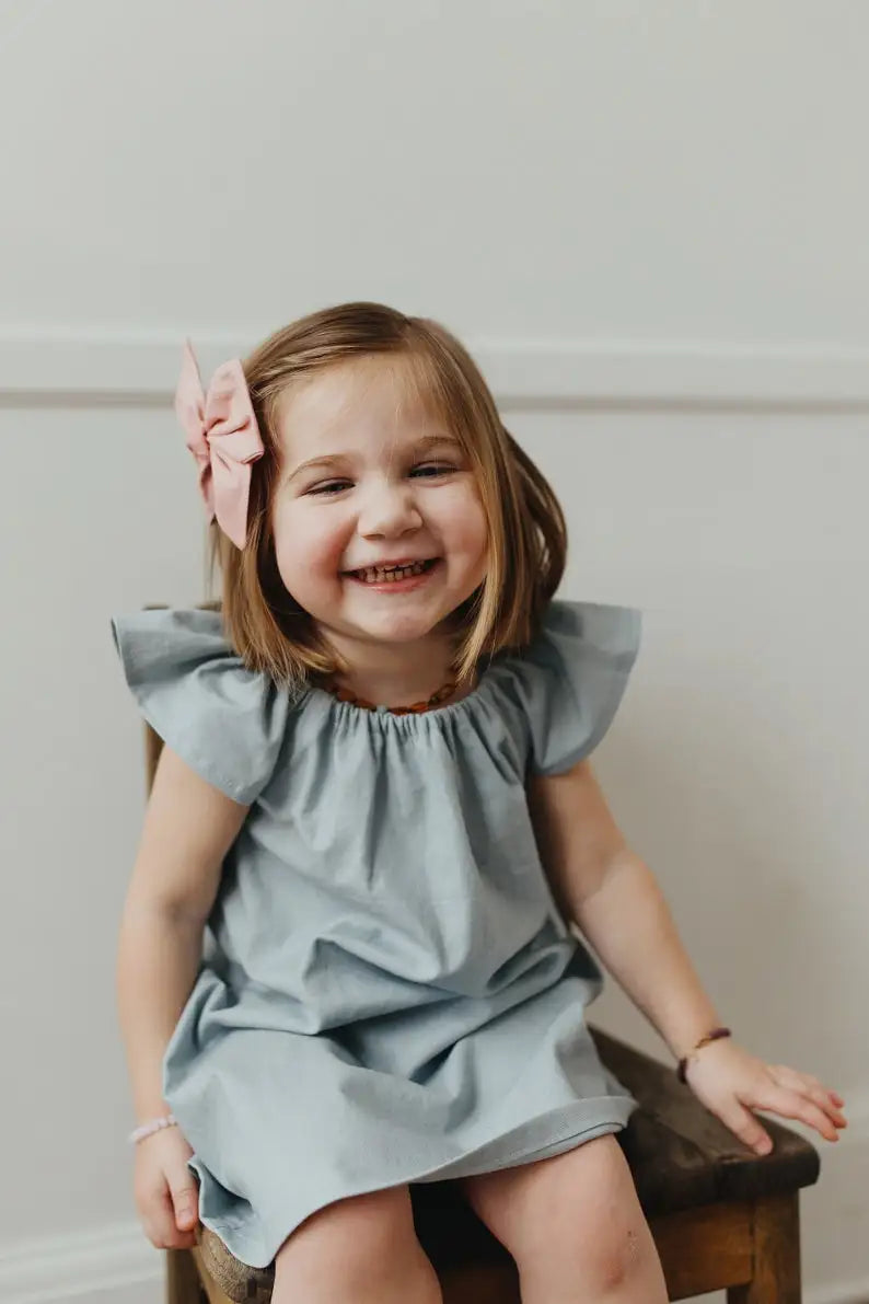 Summer Toddler Baby Girls Dress Cotton Simple Girls Home Dress Solid Children Dresses Casual Kids Loose Dresses Clothing