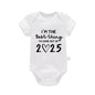 I'm the Best Thing 2025 Newborn Baby Clothes White Cotton Summer Bodysuits for Infants Short Sleeve Boys Girls Romper