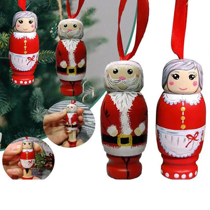Christmas Novel DIY Funny Santa Ornament Holiday Hanging Christmas Tree Decoration Party Decors