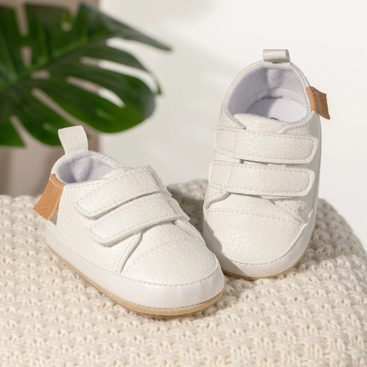 Meckior Baby Shoes Retro Leather Boy Girl Shoes Multicolor Toddler Rubber Sole Anti-slip First Walkers Infant Newborn shoes