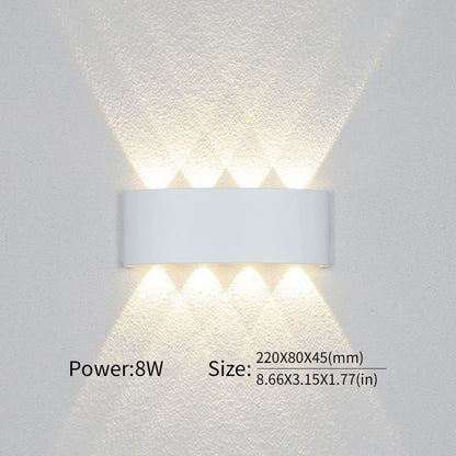 LED Wall Light Outdoor Indoor 2W 4W 6W 8W 10W AC85-265V Up Down White Black Modern Light For Home Garden Bedroom Corridor
