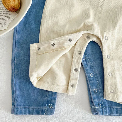 Children Clothes Suit Infant Baby Girls Clothing Set Long Sleeve Embroidered Shirt+ Denim Jumpsuit Autumn Spring Clothes Suit