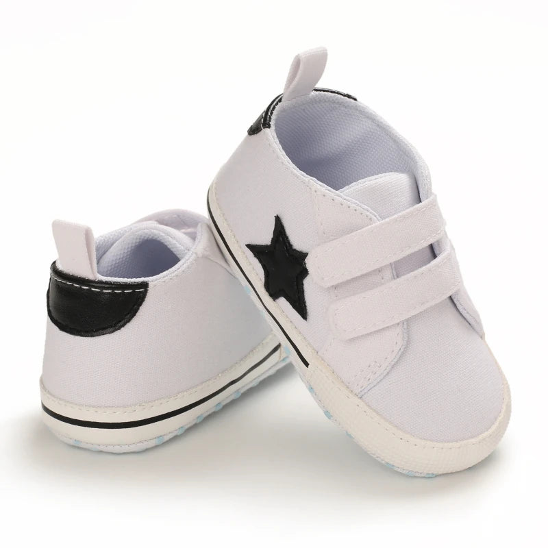 Hot Selling Baby Shoes Classic Soft Sole Shoes Newborn Casual Fashion Sports Shoes Infant Toddler  Solid Color Strips Crib Shoes