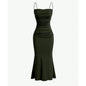 Mia Muse All Seasons Women's Dresses Elegant Party Fitting Slim Spaghetti Strap Mermaid Hem Maxi Fashion Party Dresses
