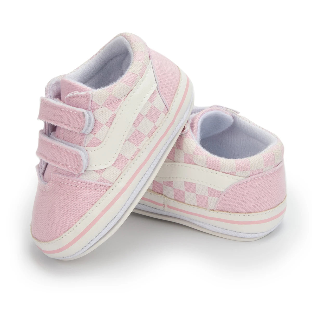 Meckior New Baby Canvas Sneakers Anti-slip Soft Plaid Baby Boy Girl Shoes Newborns First Walkers Infant Baby Unisex Casual Shoes