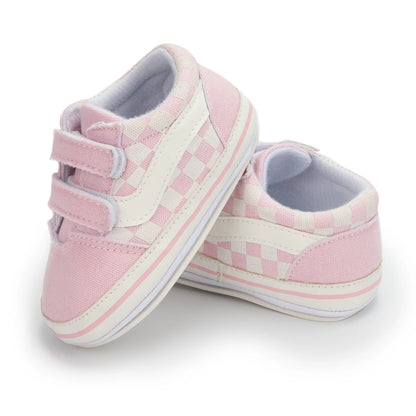Meckior New Baby Canvas Sneakers Anti-slip Soft Plaid Baby Boy Girl Shoes Newborns First Walkers Infant Baby Unisex Casual Shoes
