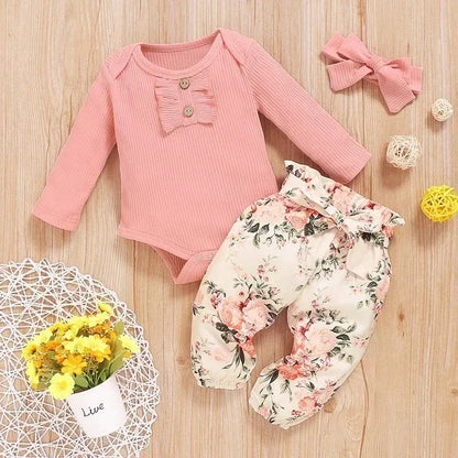 3Pcs Baby Girl Clothes Set Newborn Kids Clothing Children Toddler Girl Clothes Babe Girl Outfits Infant New Born Clothes