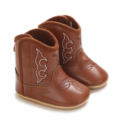 Baby Boots Made Of Soft PU and High-quality Cotton 2026 New Autumn and Winter Short Boots With Rubber Soles and Anti Slip Baby