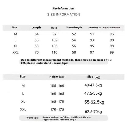 Spring and Autumn Long Sleeve Pants Pajamas Loungewear Set Women's Simple Pull Edge Loose Girl Student Loungewear Loose Suit