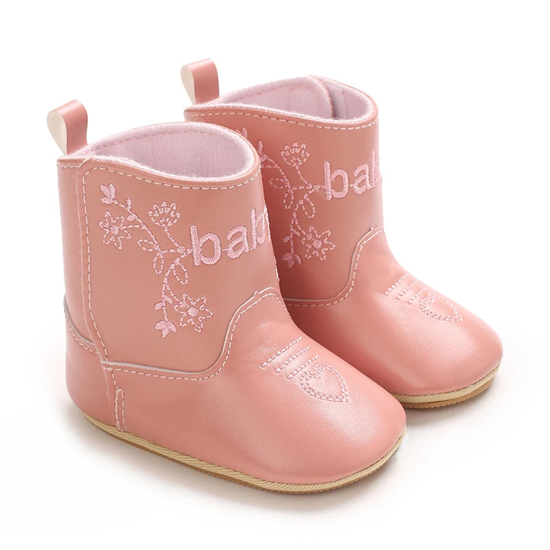 Baby Boots Made Of Soft PU and High-quality Cotton 2026 New Autumn and Winter Short Boots With Rubber Soles and Anti Slip Baby
