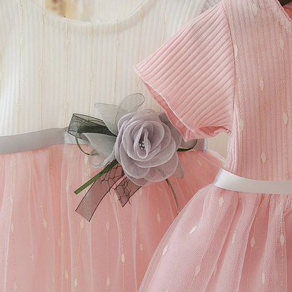 Summer Kids Baby Girls Dresses Infant Clothing Sleeveless Backless Bowknot Polka Dot Princess Dress Newborn Children Clothes