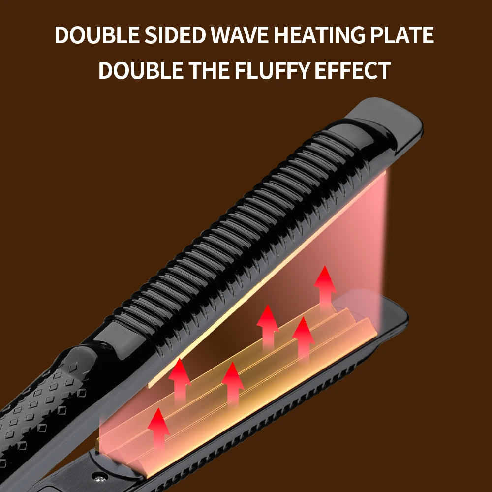 Hair Curler Iron Electric Corrugated Plate Hair Curling Iron Curls Volume Styling Tools