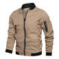 Men's Cargo Zippered Jacket, Men's Casual Street Multi Pocket Work Jacket, Slim Fit Pilot Baseball Suit, Men's Clothing