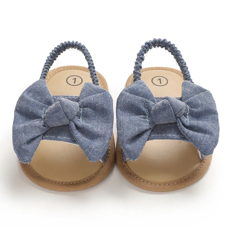 Lucky Blue Newborn Infant Toddler Boy Girl Casual Breathable Soft Cloth Bottom  Anti-slip PU Leather First Walkers Canvas Shoes
