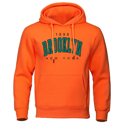 Fashion 1898 Brooklyn New York Hoodies Printed Men Woman Hoodie Hooded Sweatshirts Harajuku Pullovers Unisex Tracksuits Clothing