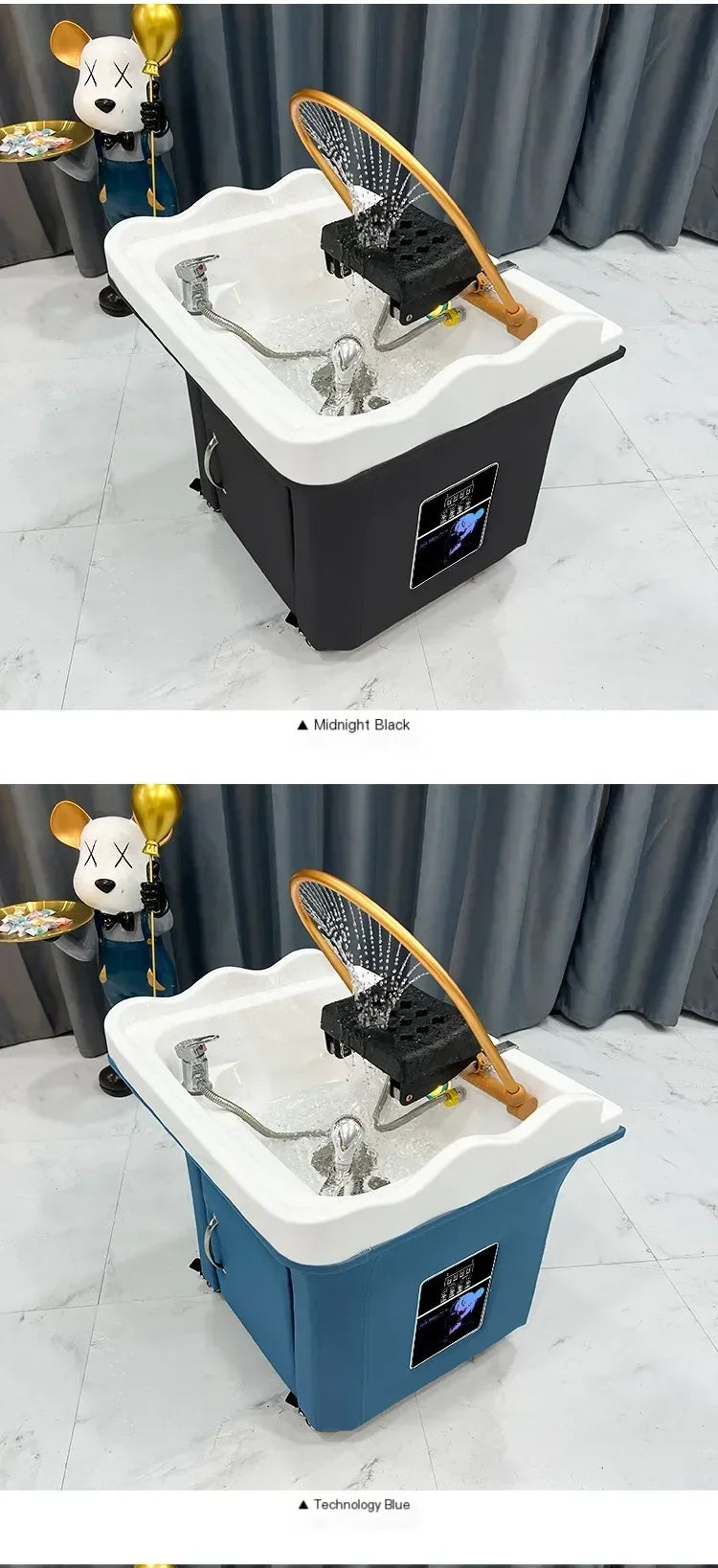 Head Spa Shampoo Chair Hair Salon Portable Small Hair Washing Station Chair Move Therapy Lettino Massaggio Furniture MQ50SC