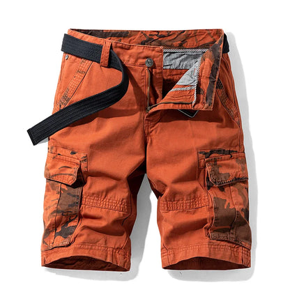 New Summer Men Cargo Camouflage Shorts Men's Cotton Beach Multi Pocket Shorts Man Spring Casual Joggers Shorts Male