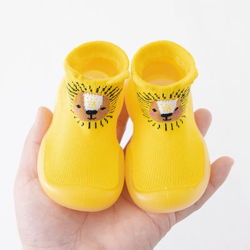 Boys Girls Toddler Shoes Cute Cartoon Mid Tubble Comfortable Baby Shoes Soft Rubber Soled Non-slip Floor Socks Baby Stuff
