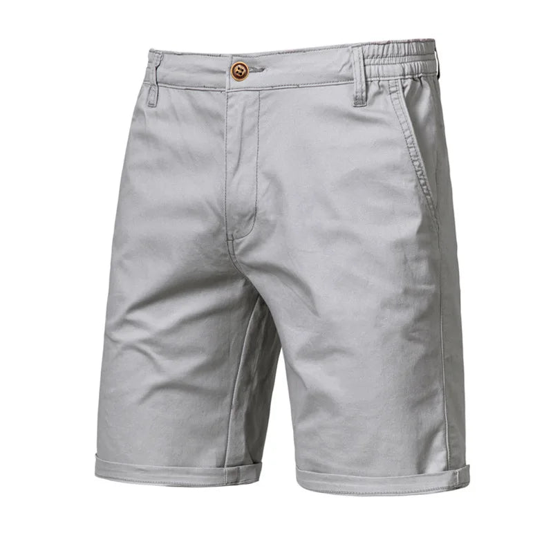 2026 Men Shorts Summer Cotton Middle Waist Male  Casual Business Men Shorts Printed Beach Stretch Chino Classic Fit Short Homme