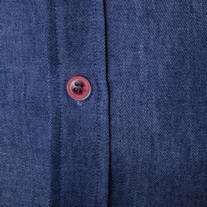 Men's Denim Shirts 2025 Long Sleeve Men Dress Shirt Fashion Slim Fit Style Navy Blue Jeans Male Shirt Long sleeve Shirt For Men