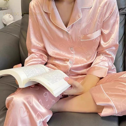 Summer Cool Ladies Faux Silk Polyester PJ Sexy Sling Pajama Sets Home wear Women's Pajamas Female Sleepwear Home wear Gift for GF