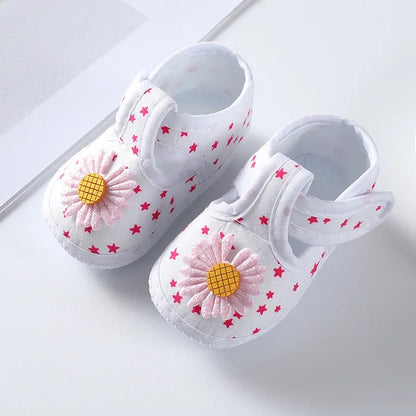 Newborn Baby Girl Pearl Floral Shoes Toddler Girl Booties Infant Baby Bowknot Crib Shoes Soft Sole Party Pre walker First Walkers