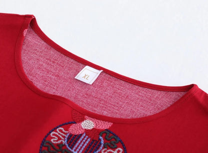 Korean Reviews Many Pajamas Set Summer Women 2 Piece Set Outfit Thin Grandma Pajama Sets Big Size Pajama Printing Home Wear