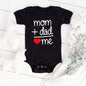 Mom Plus Dad Equals Me Baby Romper Clothes Boy Girl Newborn Bodysuit Toddler Infant Funny Cute Rompers Jumpsuit Outfits