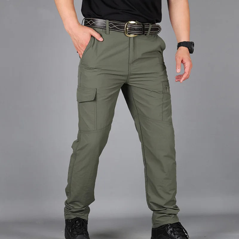 Men City Pants Cargo Trousers Multi-pocket Waterproof Wear-resistant Casual Training Overalls Clothing