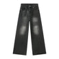 LUZHEN Old Male Pants Autumn Blue Washed Men Denim Jeans Straight Casual Men wear Loose Wide Leg Trousers 2026 New Fashion 9C354