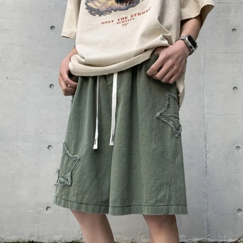 2026 Summer Shorts Men Loose spodenki meskie Vintage Denim Basic Simple Hot Sale High Waist Leisure Ulzzang Streetwear Short