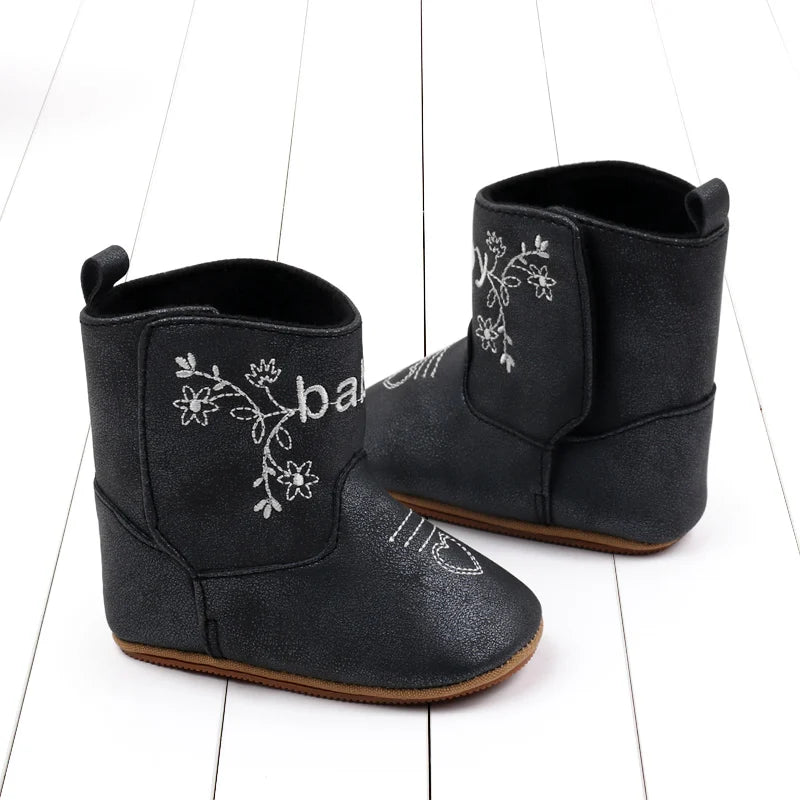 Baby Boots Made Of Soft PU and High-quality Cotton 2026 New Autumn and Winter Short Boots With Rubber Soles and Anti Slip Baby