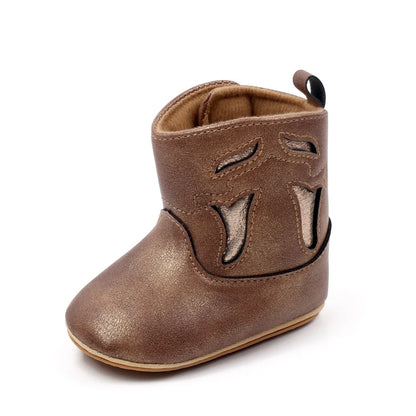 Suefunskry Baby Girl Boy Warm Boots Vintage Style Hollow Out First Walking Shoes Cute Snow Boots Shoes for Winter Fall