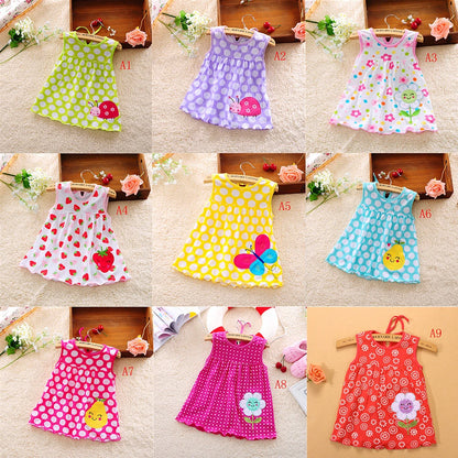 0-24M New born Cotton Flower Sleeveless Dresses Baby Girls Summer Multi Pattern Clothes Kids Princess Dress for 0-2Y Children