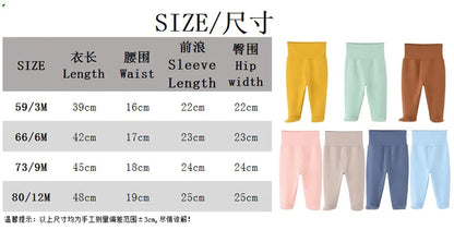 Baby Footed Pants 2025 Spring Autumn Newborn Baby Boy Girl Leggings High Waist Infant Toddler Trousers Kids Clothing