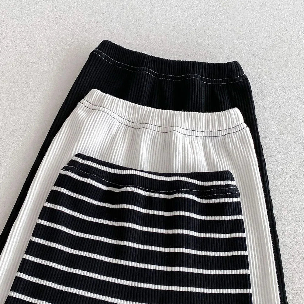 MILANCEL 2026 Autumn Baby Pants 0-3 Y Korean Style Toddler Girls Solid Big PP Leggings Infant Boys Cotton Slim Fit Trousers