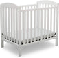 Children Emery Mini Convertible Baby Crib with 2.75-inch Mattress, Bianca White