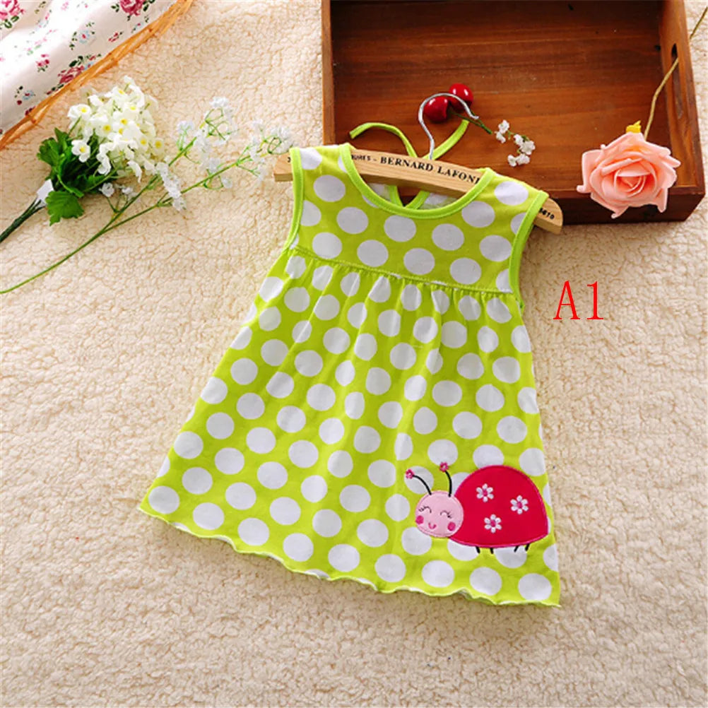 0-24M New born Cotton Flower Sleeveless Dresses Baby Girls Summer Multi Pattern Clothes Kids Princess Dress for 0-2Y Children