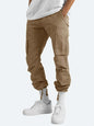 2026 new Men Spring Casual Trousers Solid Color Multi-Pocket Loose Straight Sports Fitness Pants Outdoor Cargo Pants Men