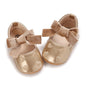 Baby Girls Cute Moccasins Heart Pattern Bowknot Soft Sole PU Leather Flats Shoes First Walkers Non-Slip Princess Shoes