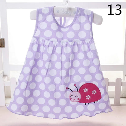 0-24M Newborn Cotton Flower Dresses, Baby Girls Summer Multi Pattern Clothes