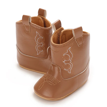 Baby Boots Made Of Soft PU and High-quality Cotton 2026 New Autumn and Winter Short Boots With Rubber Soles and Anti Slip Baby