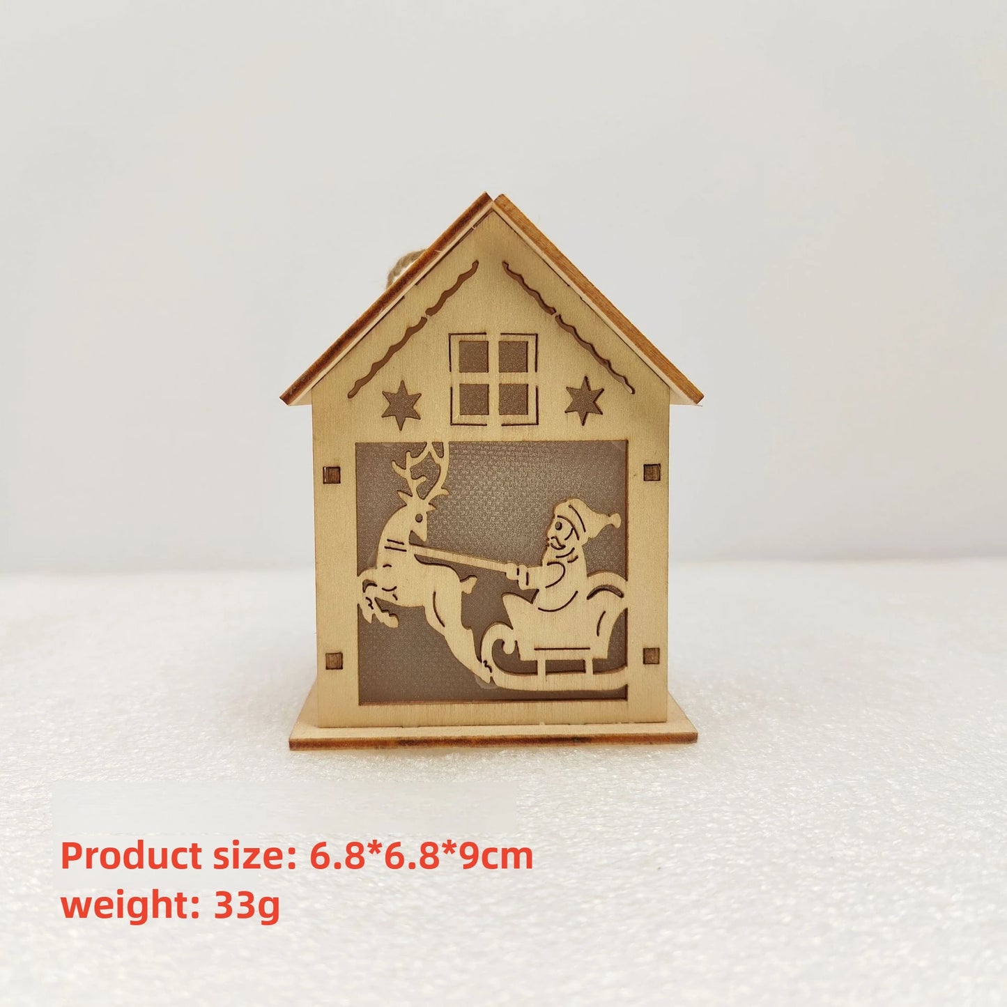 New Holiday Wooden Decorations for Christmas Houses, Wooden Cabin Ornaments, Handmade Wooden Crafts, Christmas Ornaments