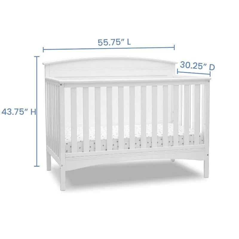 4-in-1 Convertible Baby Crib - Greenguard Gold Certified